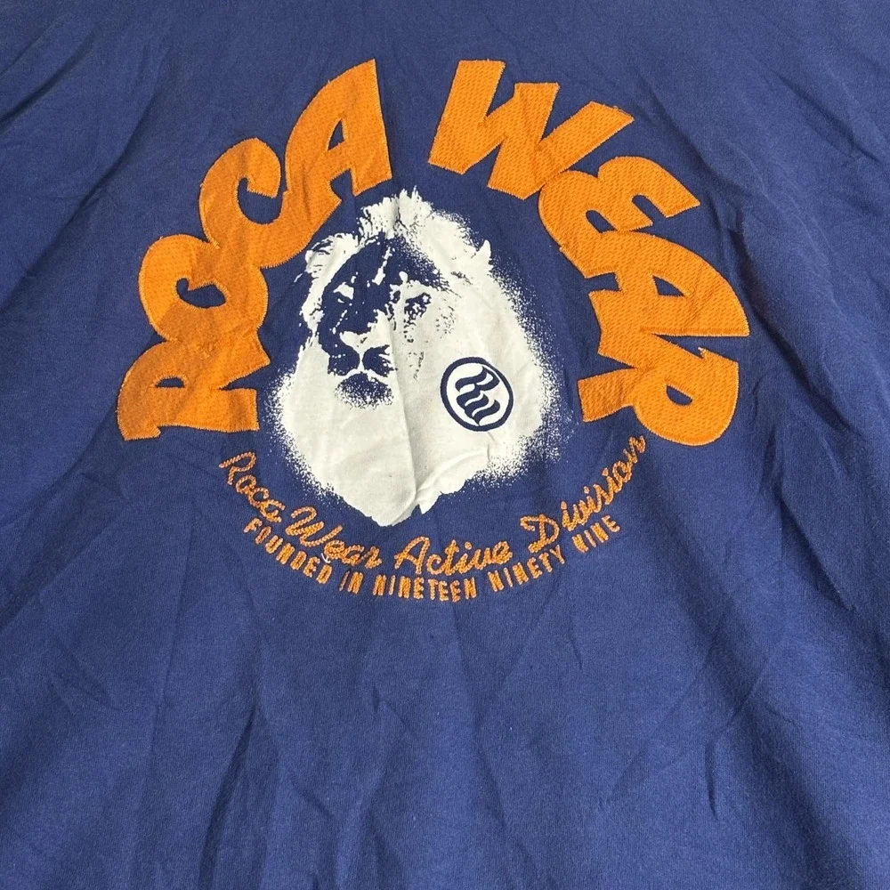 Vintage Rocawear Jacket Mens Large Blue RW Active Short‎ Sleeve Graphic 2000s